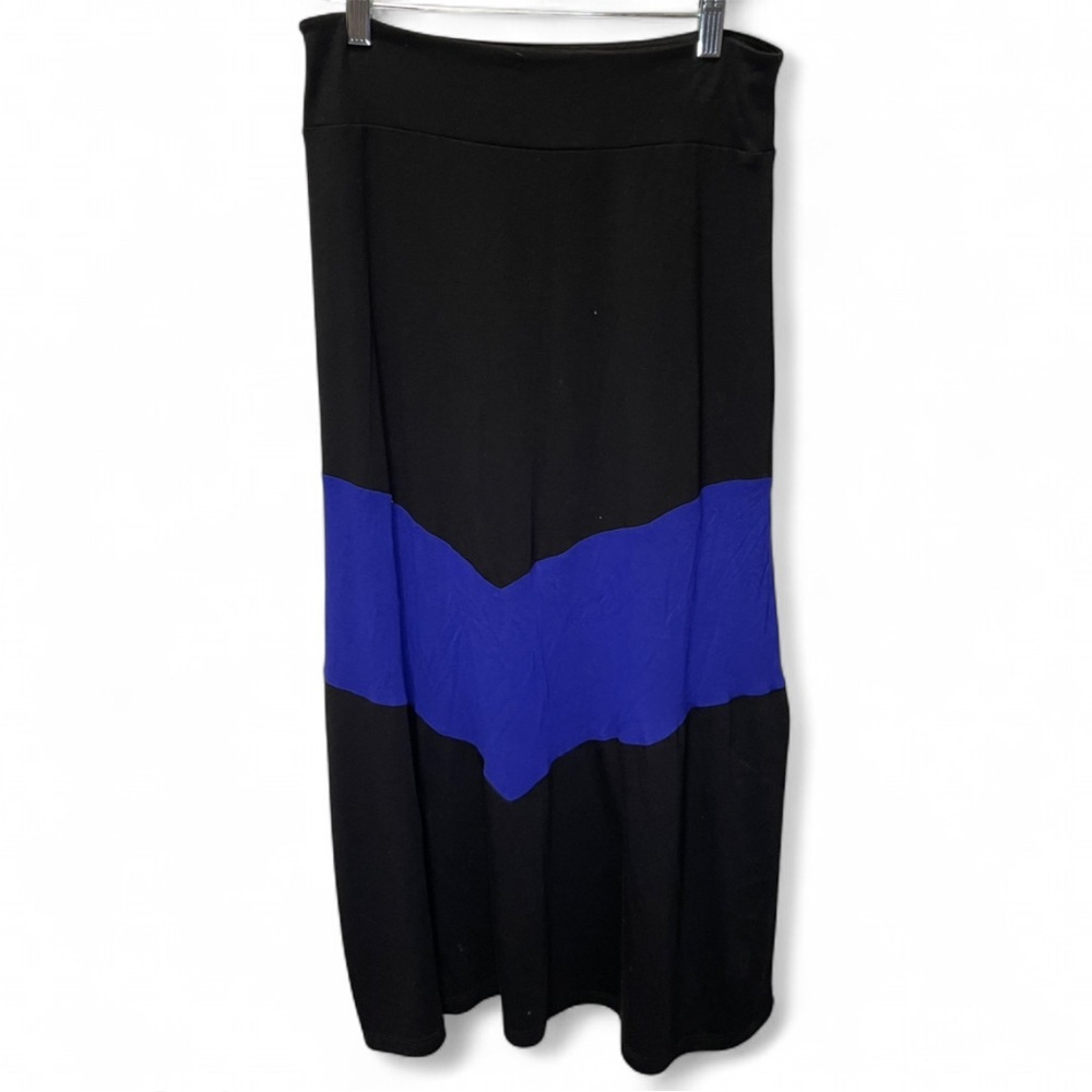 Amy Byer Black and Blue Maxi Skirt